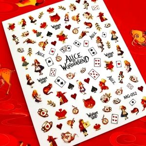 Alice in wonderland nail stickers